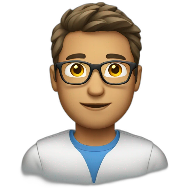 male programmer with glasses emoji
