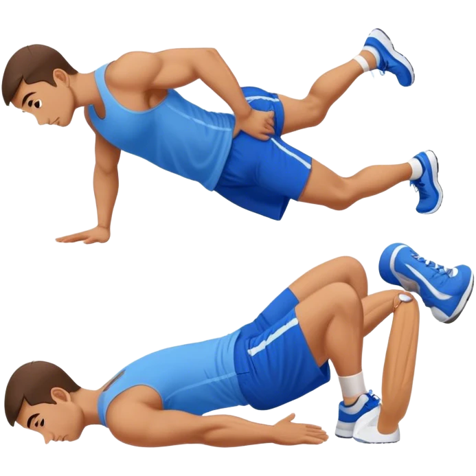 glute-bridges-exercise guy with blue shorts  emoji