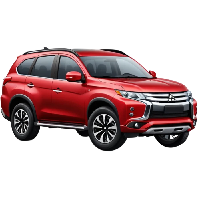 Mitsubishi SUV in red emoji