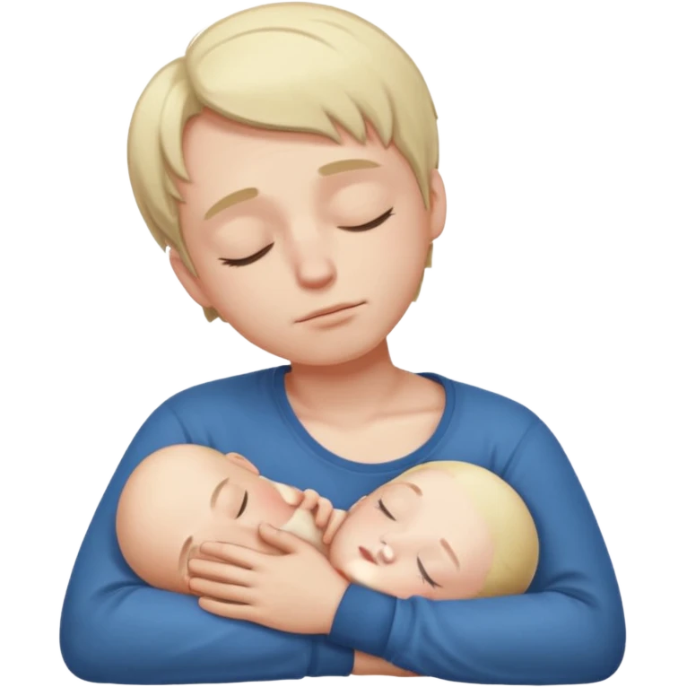 EliNi göğsine koyup rahatlayan huzurlu emoji