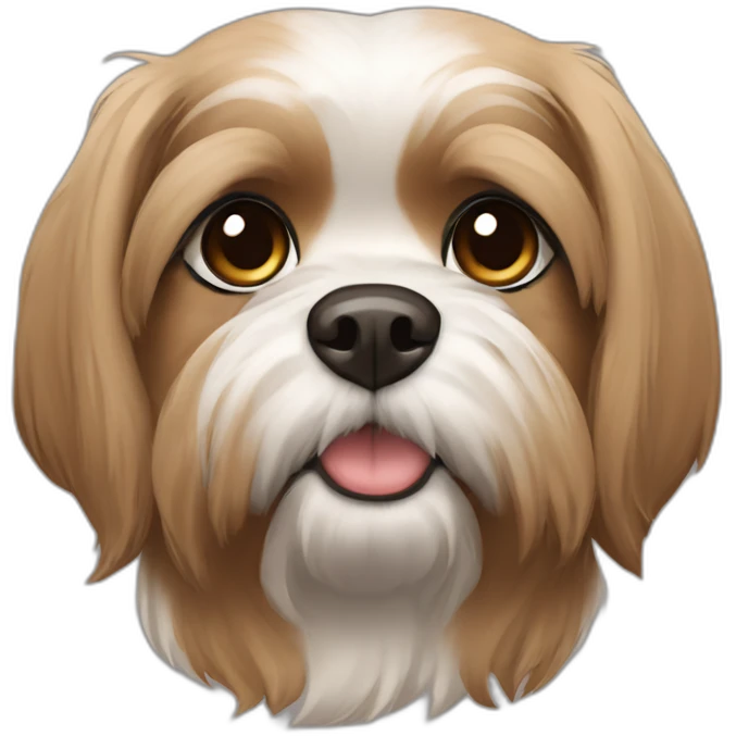 light brown shis-tzu dog emoji