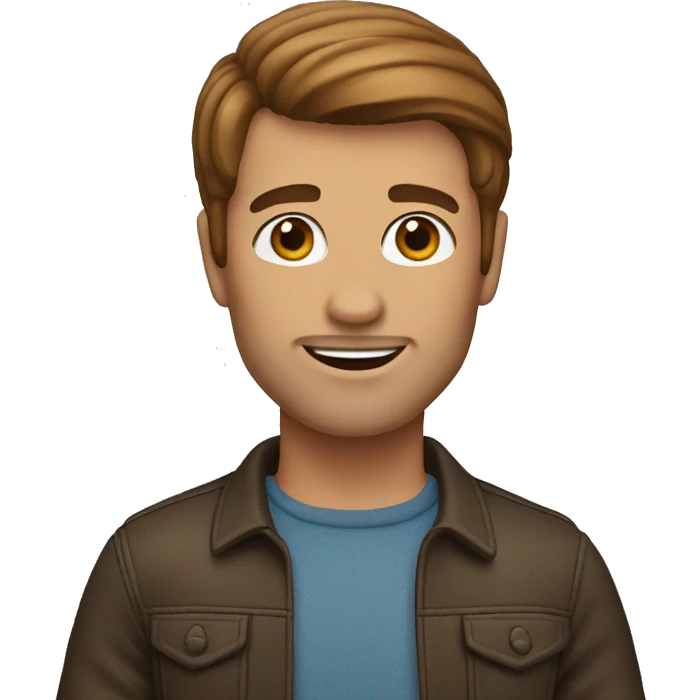 Memoji of brown hair man emoji