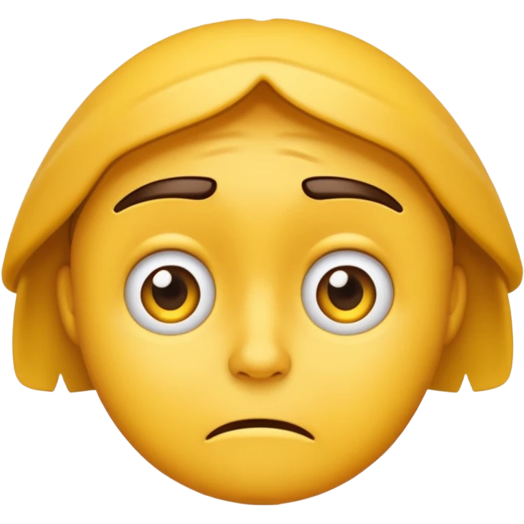 A realistic worried emoji emoji