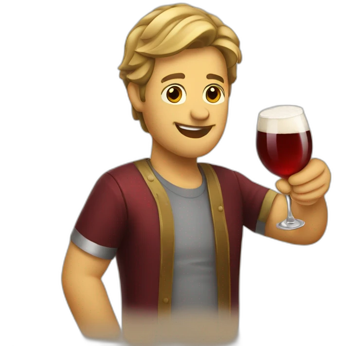 a beer drinking wine emoji