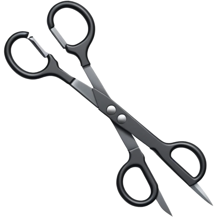simple black scissors emoji