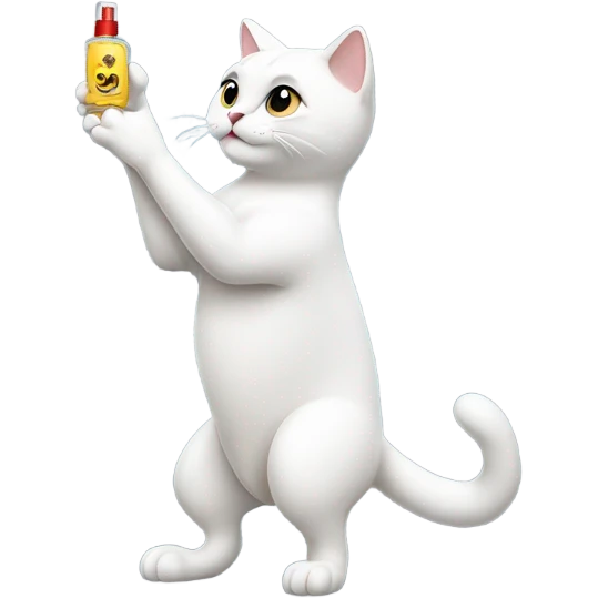 cat putting on perfume emoji
