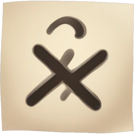 a check mark merged with a cross mark emoji
