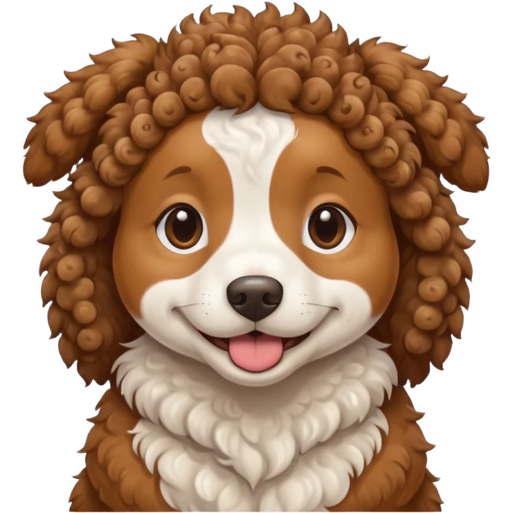 pregnant curly dog emoji