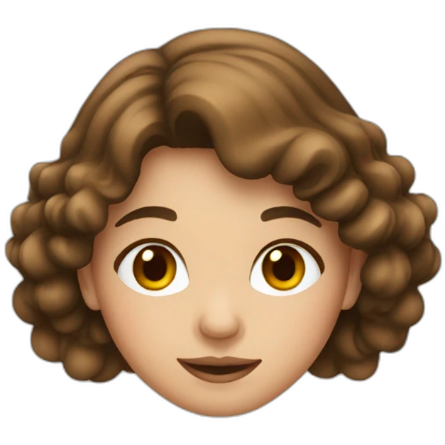 christmas girl with brown hair  emoji