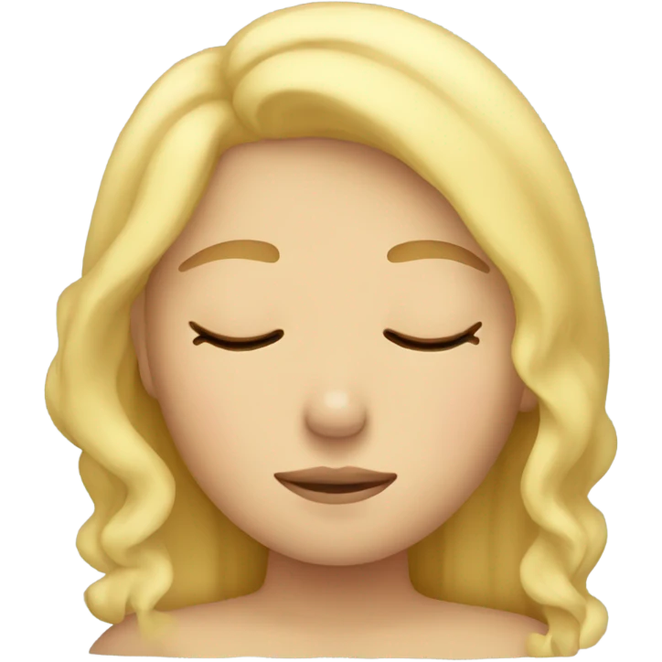 Blonde girl sleeping emoji