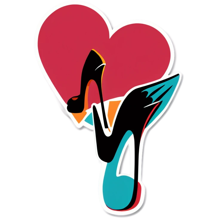 Heart with high heels  emoji
