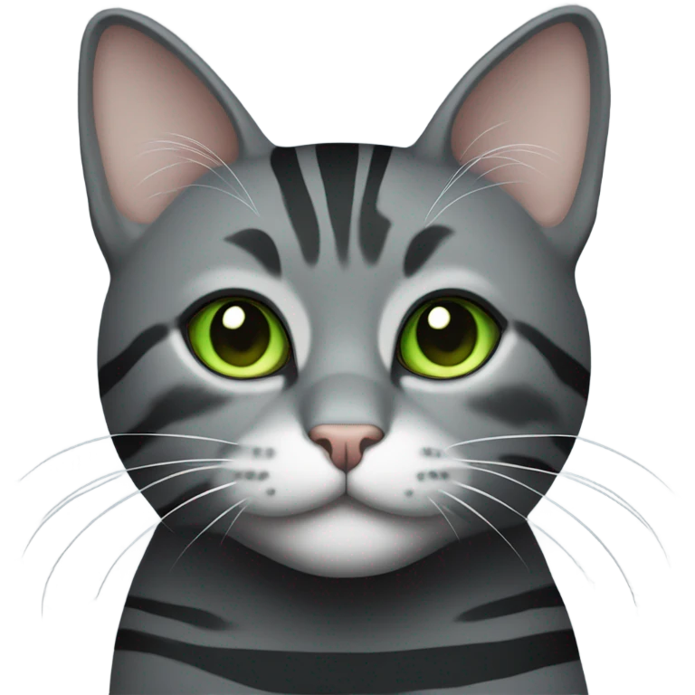 Black and gray cat emoji