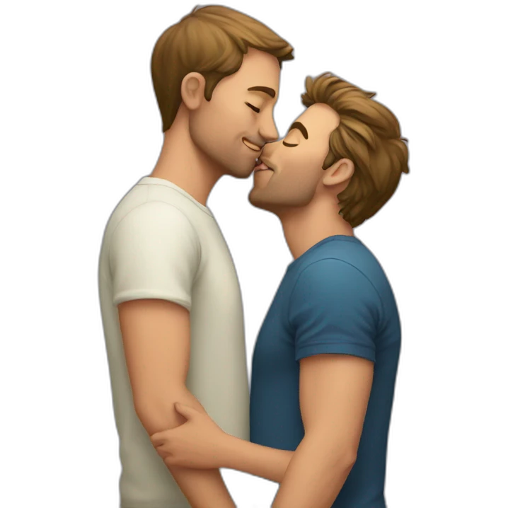 man kiss man emoji