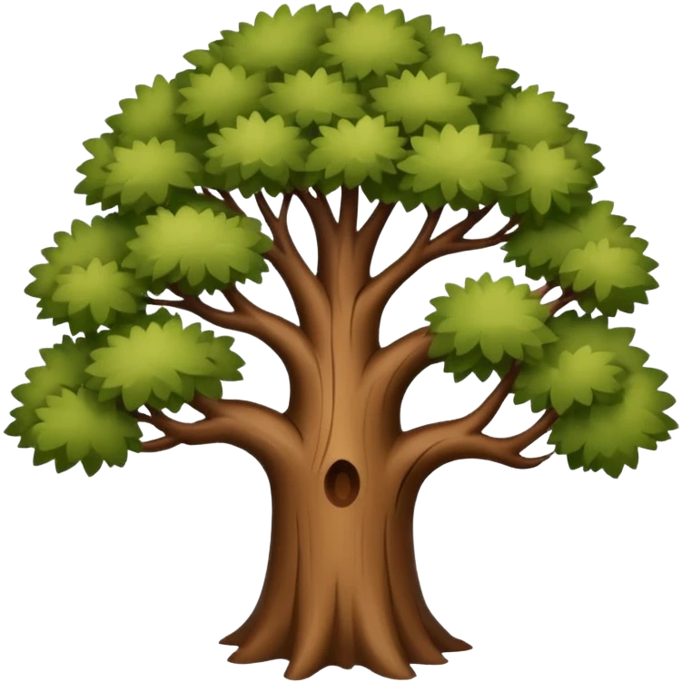 Tree with branches with out holes emoji
