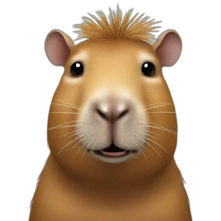 capybara with clown nose emoji