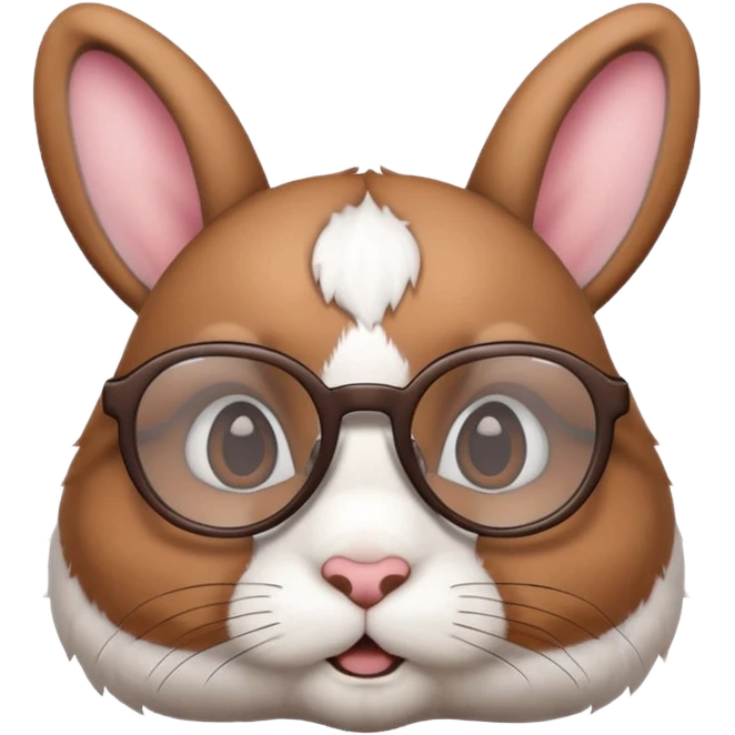 Bunny with glasses emoji