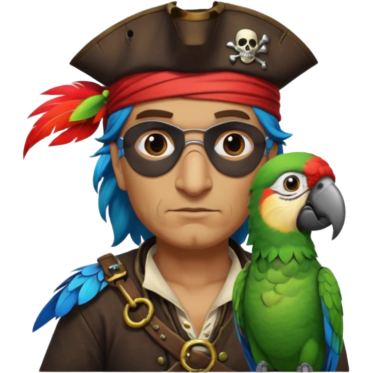 pirate and parrot emoji
