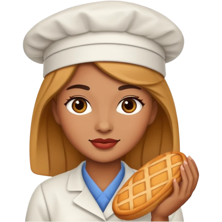 baker woman medium skin tone emoji