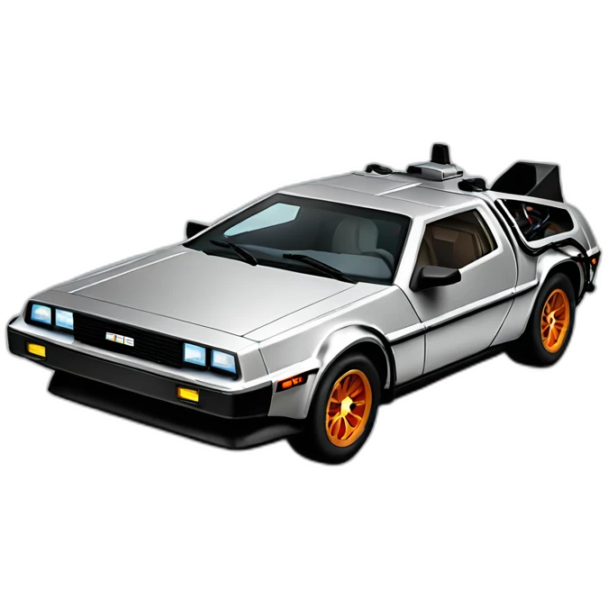 delorean time machine emoji