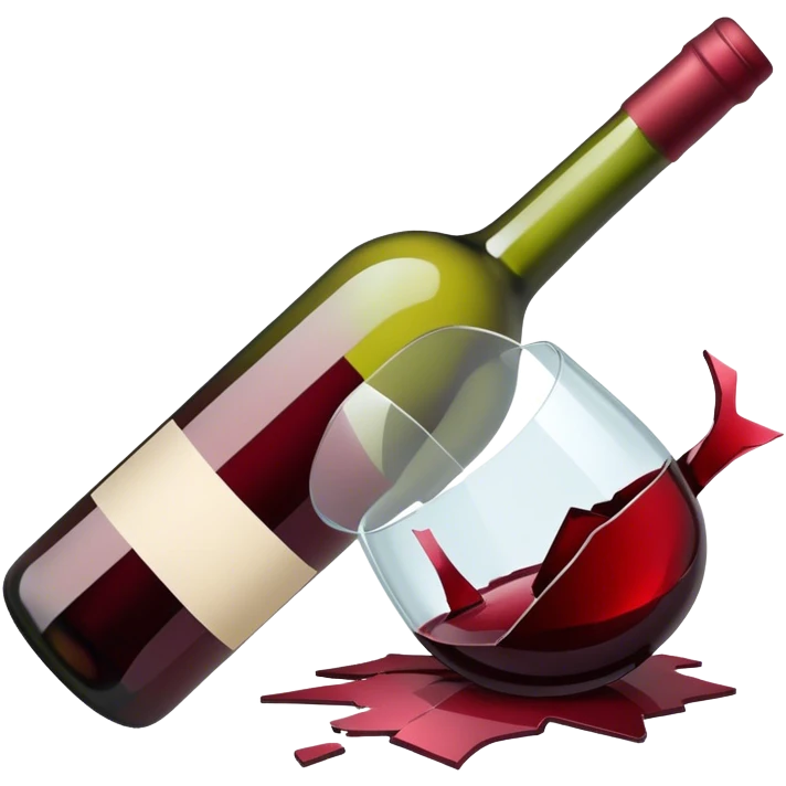 broken wine bottle emoji