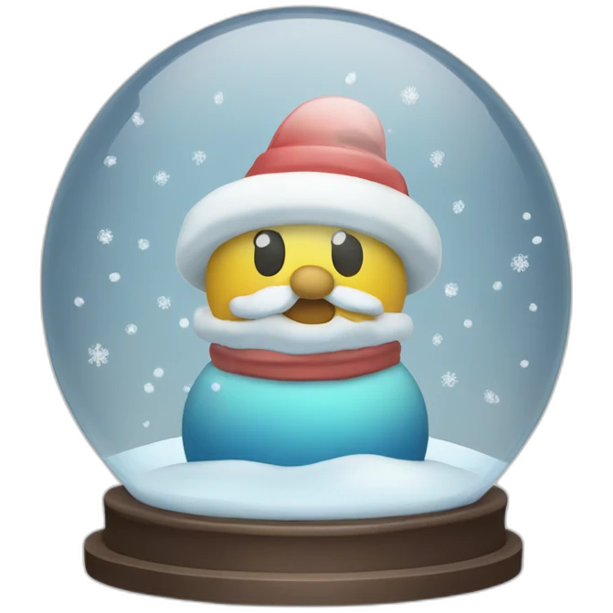 toon snow globe 3d emoji
