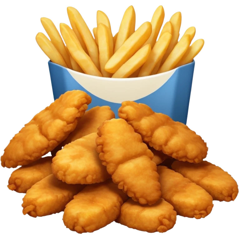 Chicken nuggets and fries emoji