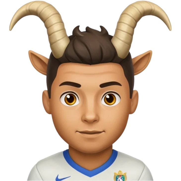 ronaldo whit the goat hornes emojie emoji