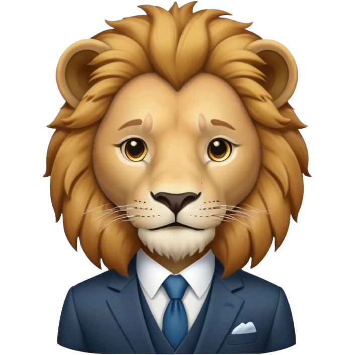 Lion with mens fashion emoji