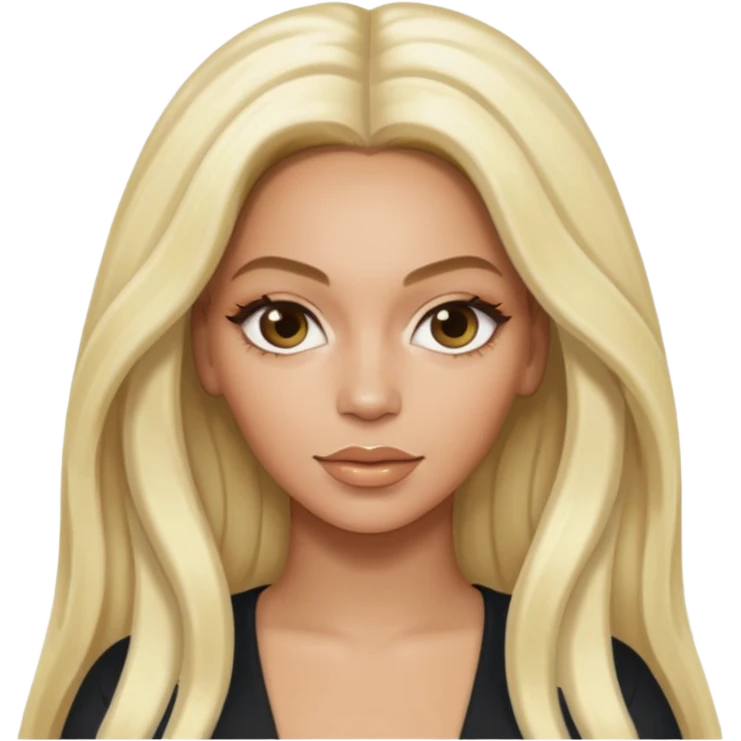 Beyonce from Destiny's Child with long platinum blonde hair emoji