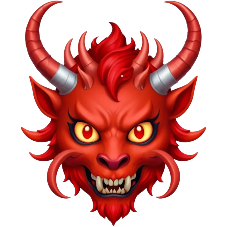 red glitter demon emoji