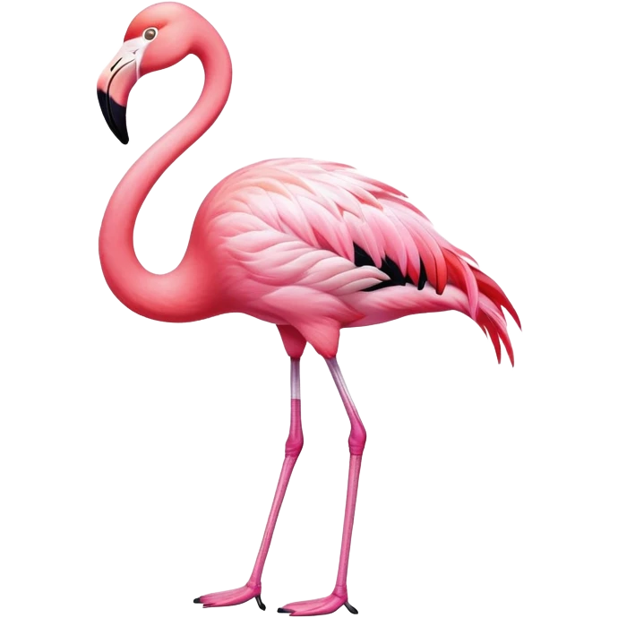 flamingo wearing shoes emoji