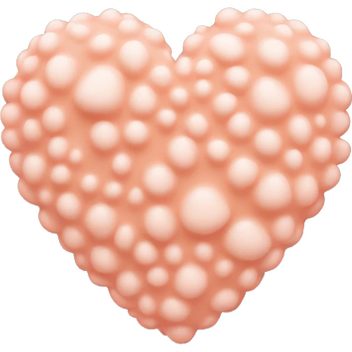 very pale coral colored heart shape emoji