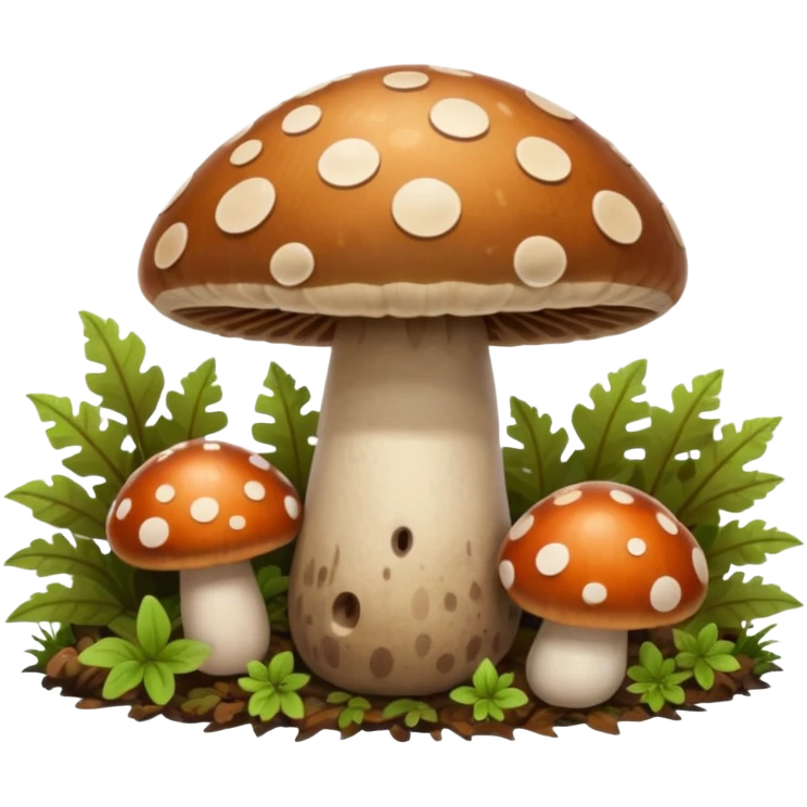 A sleeping mushroom emoji