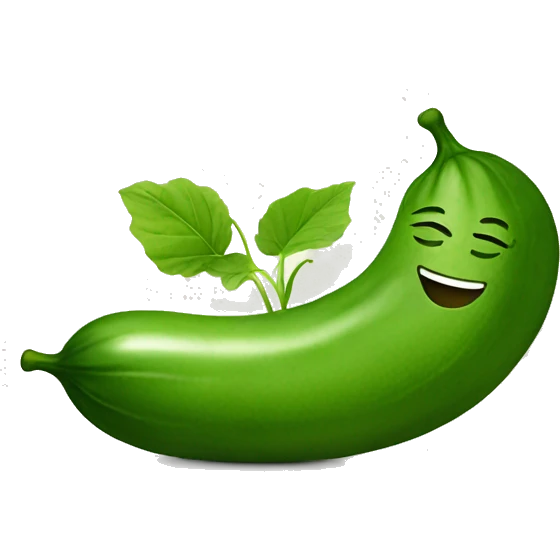 Smiley relaxing wearing cucumbers  emoji