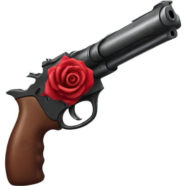 Red rose gun emoji