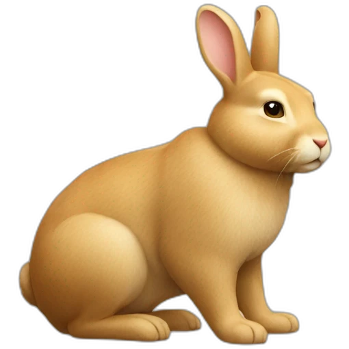 Lapin sur un ours emoji
