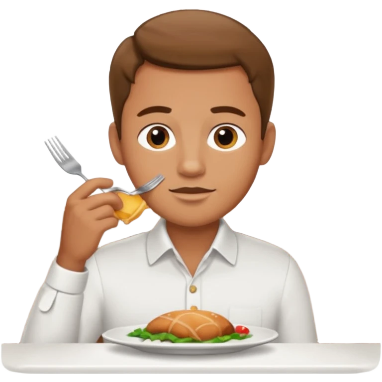 1 man eating at restaruant emoji