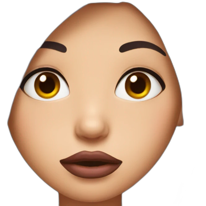 girl with huge lips emoji