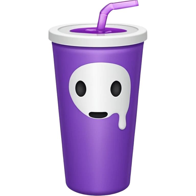 ios styrofoam cup.  purple liquid inside (no straw) (no face) emoji