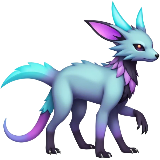 cool colorful dark pastel edgy fantasy animal hybrid Fakemon full body emoji