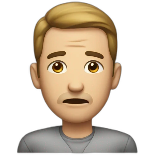 a man saying no emoji