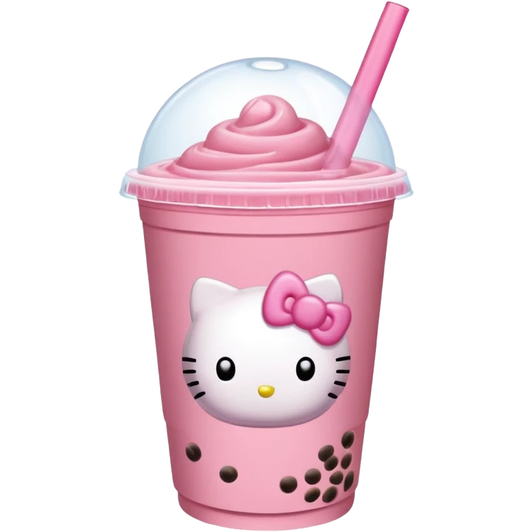Hello kitty bubble tea  emoji