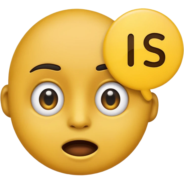 black emoji with astonished eyes holding a sign emoji