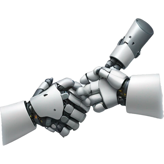 robot shaking hands emoji