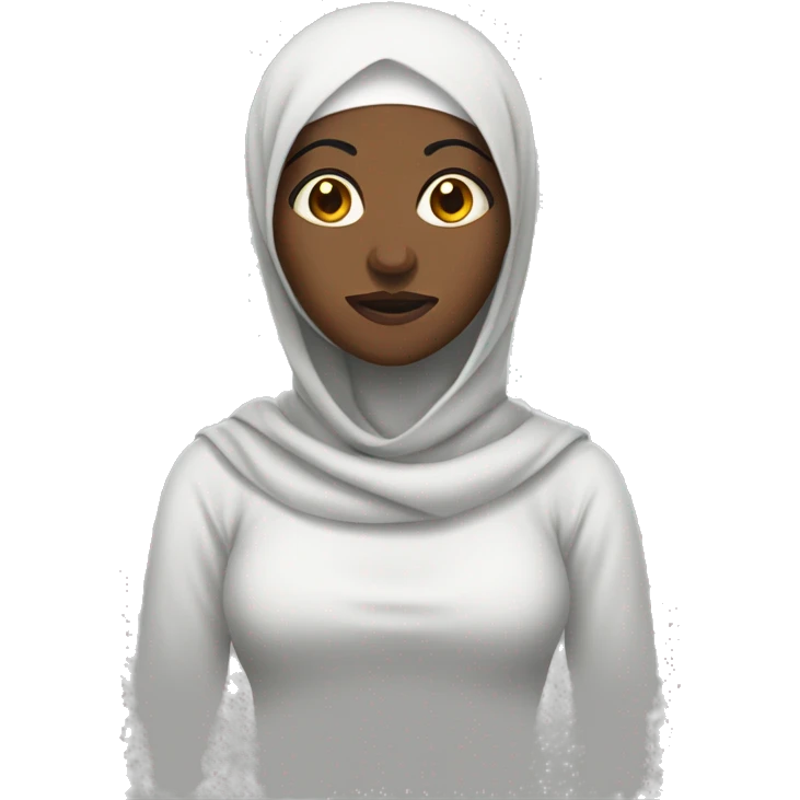 African muslimah mad emoji