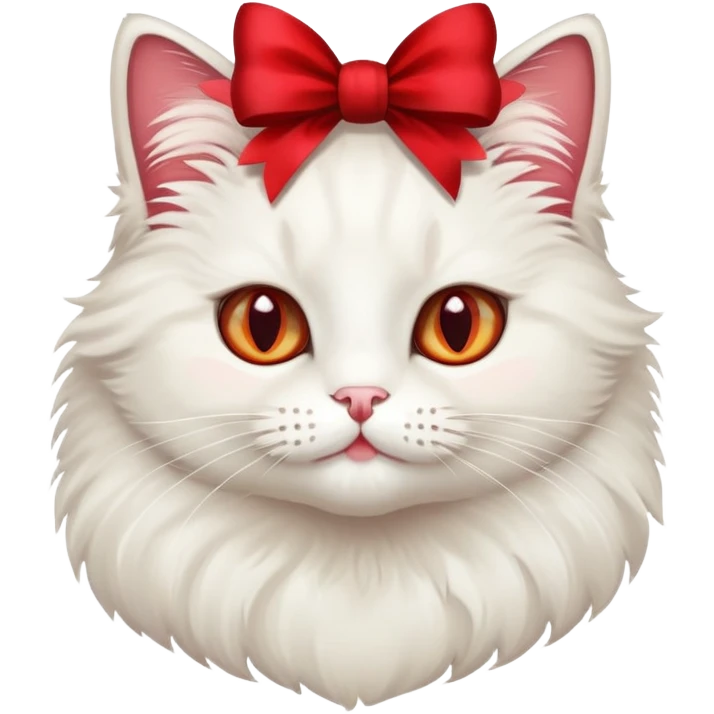 Cat with a bow on emoji