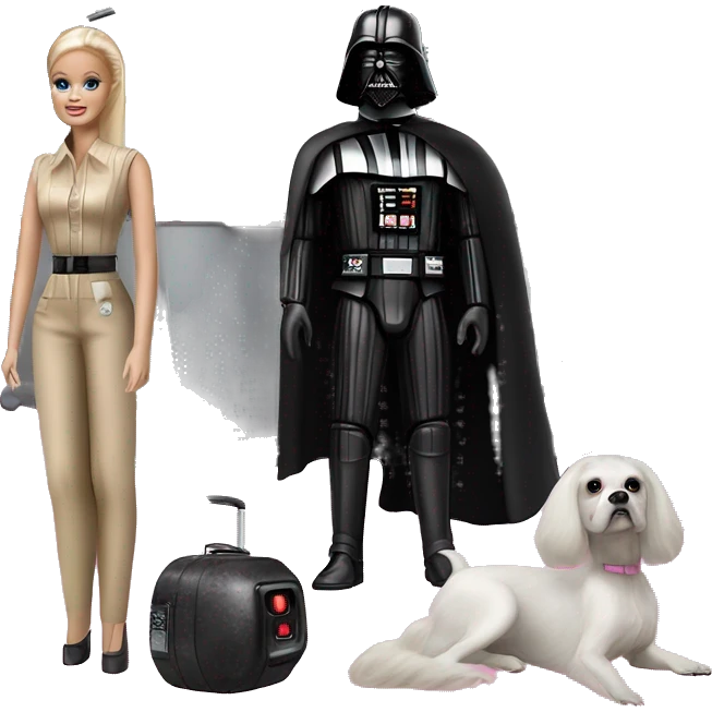 Darth Vader and Barbie’s expensive but very dusty old disturbing disgusting ghostly very haunted horror dream camper  emoji