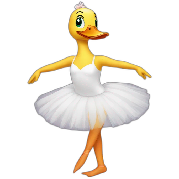 duck as a ballerina emoji