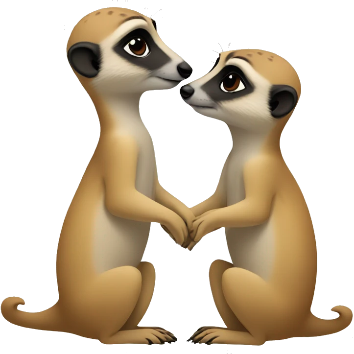Kiss from a meerkat emoji