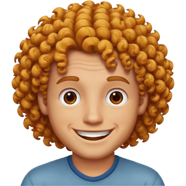 curly dyed haired man emoji
